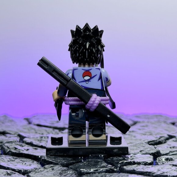 Sasuke Uchiha & Susanoo Mode Custom Naruto Minifigure Set – Purple Chakra Form - Picture 4 of 4